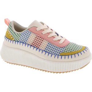 image:imageTOP Moda Women Fashion LaceUp Comfort Platform Low Top SneakerPink Multi