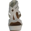 image:imageLindy 03 Strappy Open Toe Platform WedgeWhite Pu