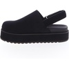 image:imageTOP Moda Reno1 Womens Mule Clogs Adjustable Strap Slip on Shoes Soft Faux Suede Upper Fall SandalsBlack Suede