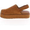 image:imageTOP Moda Reno1 Womens Mule Clogs Adjustable Strap Slip on Shoes Soft Faux Suede Upper Fall SandalsTan Suede