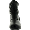 image:imageTOP Moda Womens Ankle Booties Buckle Mid Calf Buckle Slouch Flat Heel Strap Fashion Shoes Black PU New 65