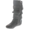 image:imageTOP Moda Womens Bank21 Sweater Slouchy Buckle Top Calf Wedge Boot BankBlack