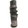 image:imageTOP Moda Womens Bank21 Sweater Slouchy Buckle Top Calf Wedge Boot BankGrey
