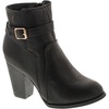 image:imageTOP Moda Demo6 Womens Buckle Chunky Stacked Heel Ankle BootiesBlack