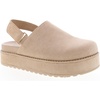image:imageTOP Moda Reno1 Womens Mule Clogs Adjustable Strap Slip on Shoes Soft Faux Suede Upper Fall SandalsBeige Suede