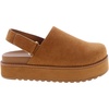 image:imageTOP Moda Reno1 Womens Mule Clogs Adjustable Strap Slip on Shoes Soft Faux Suede Upper Fall SandalsTan Suede