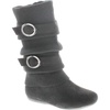 image:imageTOP Moda Womens Bank21 Sweater Slouchy Buckle Top Calf Wedge Boot BankBlack
