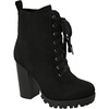 image:imageTOP Moda Womens laceup Chunky Block Heel Ankle BootiesBlack Su