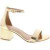 image:imageTOP Moda Darcie1 Ankle Strap Dressy High Heel Sandal Nonslip Sole For Wedding Party Prom Evening Wear or Any Occasion Sleek Style Block Heel SandalsGold