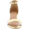 image:imageTOP Moda Darcie1 Ankle Strap Dressy High Heel Sandal Nonslip Sole For Wedding Party Prom Evening Wear or Any Occasion Sleek Style Block Heel SandalsGold