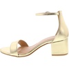 image:imageTOP Moda Darcie1 Ankle Strap Dressy High Heel Sandal Nonslip Sole For Wedding Party Prom Evening Wear or Any Occasion Sleek Style Block Heel SandalsGold