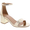 image:imageTOP Moda Darcie1 Ankle Strap Dressy High Heel Sandal Nonslip Sole For Wedding Party Prom Evening Wear or Any Occasion Sleek Style Block Heel SandalsGold