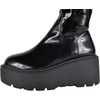 image:imageTOP Moda Women Chunky Block Knee High Boots High Heel Wedge Platform Side Zipper Jazz8Black Patent