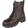 image:imageTOP Moda Women Combat Army Style Boots Lace Up Side Zipper Lug Sole Platform BootiesDark Brown
