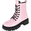 image:imageTOP Moda Women Combat Army Style Boots Lace Up Side Zipper Lug Sole Platform BootiesPink Patent