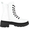 image:imageTOP Moda Women Combat Army Style Boots Lace Up Side Zipper Lug Sole Platform BootiesWhite Patent