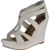 image:imageOver The Toe Cross Strap Block Heel Open Toe Dress SandalWhite37