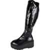 image:imageTOP Moda Women Chunky Block Knee High Boots High Heel Wedge Platform Side Zipper Jazz8Black Patent