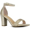 image:imageTOP Moda Womens Hannah1 Platform Chunky Heel Metallic Glitter Party Ankle Strap High Heel Sandal TM HAN3 CHAMP GLTR 8