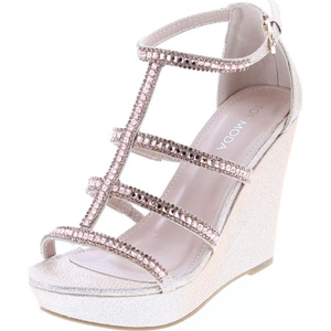 image:imageTOP Moda Womens Formal Rhinestone High Heel Sandal Ankle StrapChampagne Glitter27