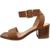 image:imageTruFox Womens Chunky Block Low Heel Ankle Strap Open Toe Dress SandalTan