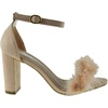 image:imageTOP Moda K 30 Womens Feather Fur Chunky Heel Sandals Nubuck Blush 9