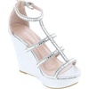 image:imageTOP Moda Womens Formal Rhinestone High Heel Sandal Ankle StrapSilver Glitter28