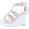 image:imageTOP Moda Womens Formal Rhinestone High Heel Sandal Ankle StrapSilver Glitter285