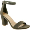 image:imageTOP Moda Womens Hannah1 Platform Chunky Heel Metallic Glitter Party Ankle Strap High Heel Sandal Olive 8