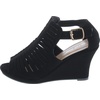 image:imageTOP Moda Nelly1 Womens Gladiator Open Toe WedgeBlack