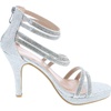 image:imageTOP Moda Womens Formal Rhinestone High Heel Sandal Ankle StrapSilverInna65