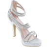 image:imageTOP Moda Womens Formal Rhinestone High Heel Sandal Ankle StrapSilverInna65