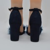 image:imageTOP Moda Womens Hannah1 Platform Chunky Heel Metallic Glitter Party Ankle Strap High Heel Sandal Blue Su Fur 6