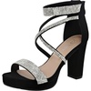 image:imageTOP Moda DressyFormal Sandals High Heel Ankle Strap Open Toe SandalsBlack Rhinestone 10