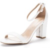 image:imageTOP Moda DressyFormal Sandals High Heel Ankle Strap Open Toe SandalsWhite Pu 10