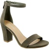image:imageTOP Moda Womens Hannah1 Platform Chunky Heel Metallic Glitter Party Ankle Strap High Heel Sandal Olive 75