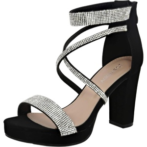 image:imageTOP Moda DressyFormal Sandals High Heel Ankle Strap Open Toe SandalsBlack Rhinestone 10