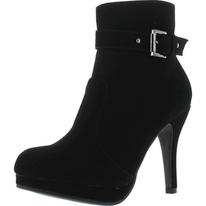 image:imageTOP Moda George15 Womens Strap Buckle Stiletto Heel Ankle BootiesBlack
