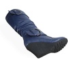 image:imageTOP Moda Pure65 Womens Fashion Round Toe Slouch Buckle Wedge Mid Calf Boot Shoes  Wedge bootsNavy Blue