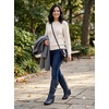 image:imageTOP Moda Pure65 Womens Fashion Round Toe Slouch Buckle Wedge Mid Calf Boot Shoes  Wedge bootsPurple Pu