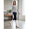 image:imageTOP Moda Pure65 Womens Fashion Round Toe Slouch Buckle Wedge Mid Calf Boot Shoes  Wedge bootsPurple Pu