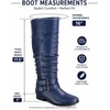 image:imageTOP Moda Womens Coco20 Knee High Round Toe Buckle Slouched Riding Flat BootsNavy Blue