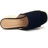 image:imageTOP Moda Women Open Toe High Wedge Jute Espadrille Slip on Slide SandalsBlack Nub