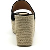 image:imageTOP Moda Women Open Toe High Wedge Jute Espadrille Slip on Slide SandalsBlack Nub