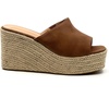 image:imageTOP Moda Women Open Toe High Wedge Jute Espadrille Slip on Slide SandalsTan Nub