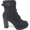 image:imageTOP Moda Womens Lace Up Chunkly Heel Ankle BootsMblack