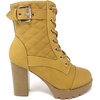 image:imageTOP Moda Womens Lace Up Chunkly Heel Ankle BootsMcamel
