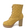 image:imageTOP Moda Womens Lace Up Chunkly Heel Ankle BootsMcamel