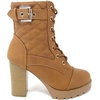 image:imageTOP Moda Womens Lace Up Chunkly Heel Ankle BootsMtan