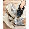 image:imageTOP Moda Womens Wedge Platform Sandals Espadrilles Slip On Summer Slide SandalsSilver Metallic